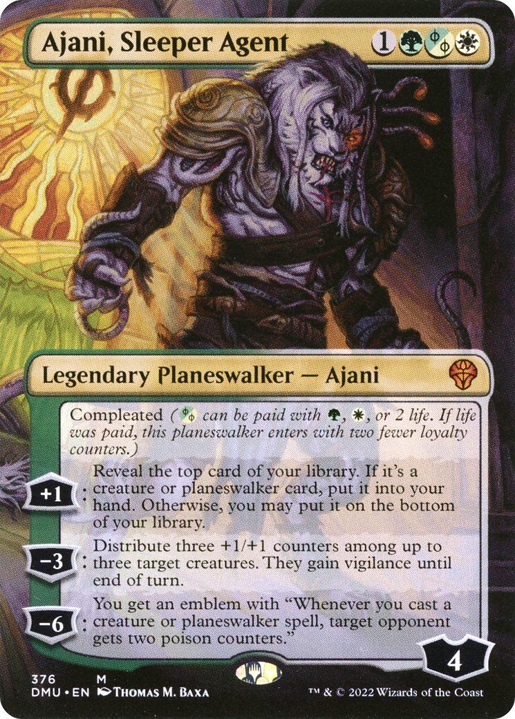 Ajani, Sleeper Agent (Borderless) (376) [Dominaria United] - Trinity Hobby