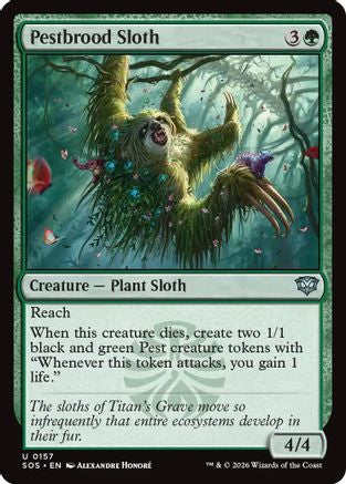 Pestbrood Sloth  (SOS-157) - [Secrets of Strixhaven] - Trinity Hobby
