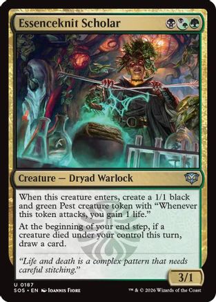Essenceknit Scholar  [Foil]  (SOS-187) - [Secrets of Strixhaven] - Trinity Hobby