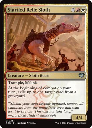Startled Relic Sloth  (SOS-233) - [Secrets of Strixhaven] - Trinity Hobby