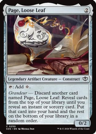 Page, Loose Leaf  (SOS-250) - [Secrets of Strixhaven] - Trinity Hobby
