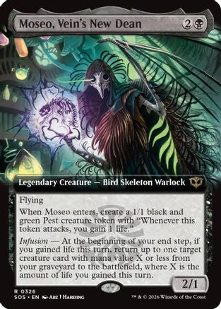 Moseo, Vein's New Dean (Extended Art)  [Foil]  (SOS-326) - [Secrets of Strixhaven] - Trinity Hobby