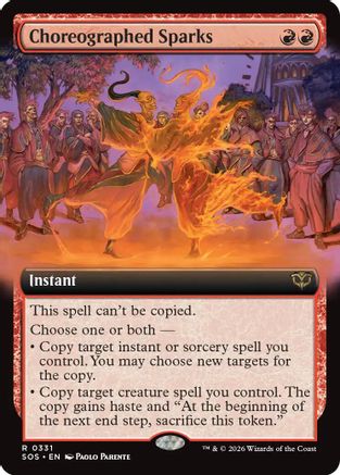 Choreographed Sparks (Extended Art)  [Foil]  (SOS-331) - [Secrets of Strixhaven] - Trinity Hobby