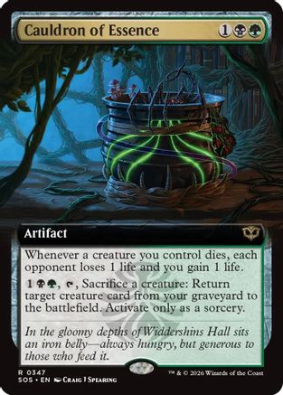 Cauldron of Essence (Extended Art)  [Foil]  (SOS-347) - [Secrets of Strixhaven] - Trinity Hobby