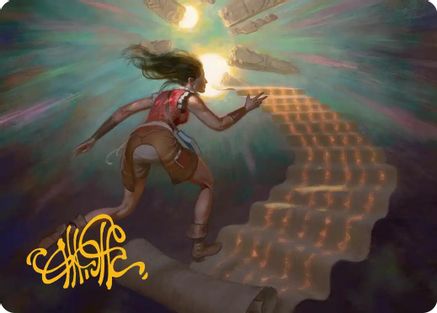 Pursue the Past Art Card (Gold-Stamped Signature)  (ASSOS-022) - [Art Series: Secrets of Strixhaven] - Trinity Hobby