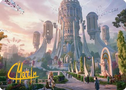 Command Tower Art Card (Gold-Stamped Signature)  (ASSOS-039) - [Art Series: Secrets of Strixhaven] - Trinity Hobby