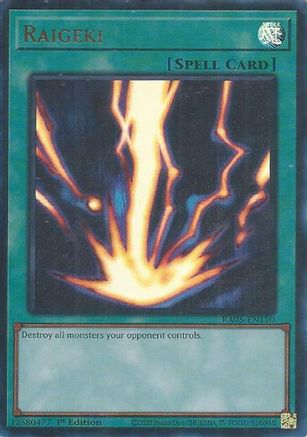 Raigeki (Ultra Rare) [RA05-EN110] - Rarity Collection 5 1st Edition - Ultra Rare - Trinity Hobby