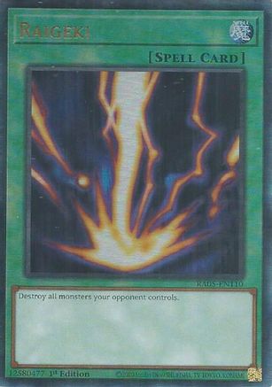 Raigeki (Ultimate Rare) [RA05-EN110] - Rarity Collection 5 1st Edition - Ultimate Rare - Trinity Hobby