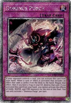 Dominus Purge (Platinum Secret Rare) [RA05-EN150] - Rarity Collection 5 1st Edition - Platinum Secret Rare - Trinity Hobby