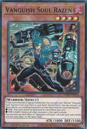 Vanquish Soul Razen [RA05-EN134] - Rarity Collection 5 1st Edition - Super Rare - Trinity Hobby