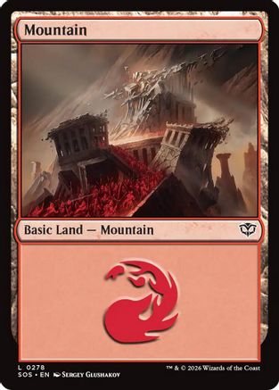 Mountain (0278)  [Foil]  (SOS-278) - [Secrets of Strixhaven] - Trinity Hobby
