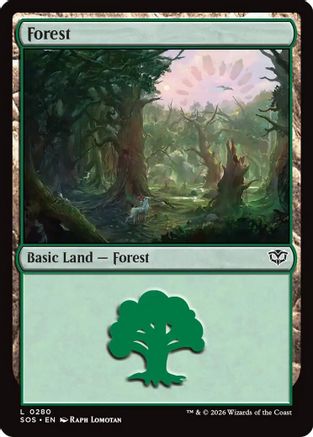Forest (0280)  [Foil]  (SOS-280) - [Secrets of Strixhaven] - Trinity Hobby