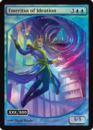 Emeritus of Ideation (Retro Frame) (Serial Numbered) (Double Rainbow Foil)  [Foil]  (SOS-306) - [Secrets of Strixhaven]