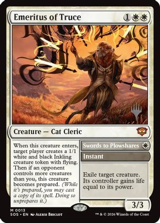Emeritus of Truce  [Foil]  (PPSOS-013) - [Promo Pack: Secrets of Strixhaven]