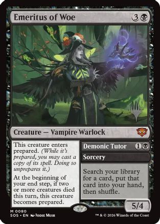 Emeritus of Woe  [Foil]  (PPSOS-080) - [Promo Pack: Secrets of Strixhaven] - Trinity Hobby