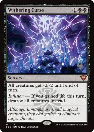 Withering Curse  (PPSOS-105) - [Promo Pack: Secrets of Strixhaven] - Trinity Hobby
