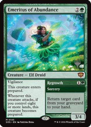 Emeritus of Abundance  [Foil]  (PPSOS-145) - [Promo Pack: Secrets of Strixhaven] - Trinity Hobby
