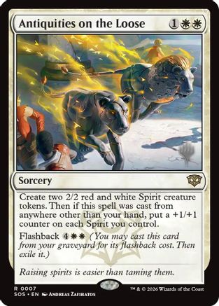 Antiquities on the Loose  (PPSOS-007) - [Promo Pack: Secrets of Strixhaven] - Trinity Hobby