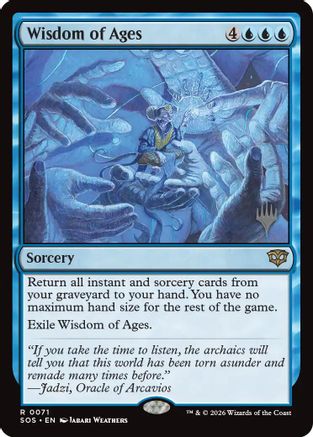 Wisdom of Ages  [Foil]  (PPSOS-071) - [Promo Pack: Secrets of Strixhaven] - Trinity Hobby