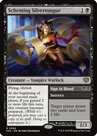 Scheming Silvertongue  [Foil]  (PPSOS-099) - [Promo Pack: Secrets of Strixhaven]