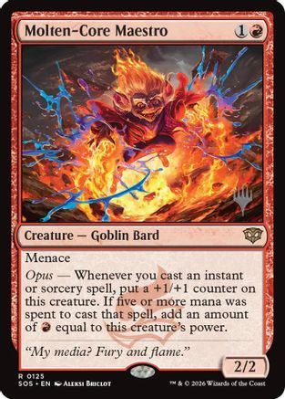 Molten-Core Maestro  [Foil]  (PPSOS-125) - [Promo Pack: Secrets of Strixhaven]