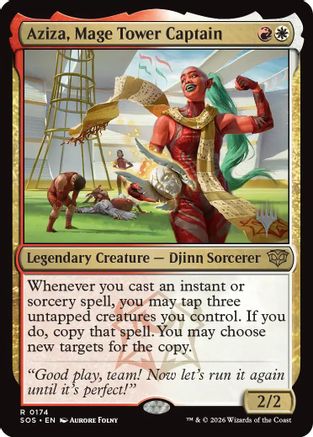 Aziza, Mage Tower Captain  (PPSOS-174) - [Promo Pack: Secrets of Strixhaven]