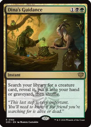 Dina's Guidance  [Foil]  (PPSOS-184) - [Promo Pack: Secrets of Strixhaven]
