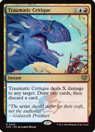 Traumatic Critique  [Foil]  (PPSOS-239) - [Promo Pack: Secrets of Strixhaven] - Trinity Hobby