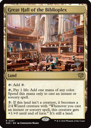 Great Hall of the Biblioplex  [Foil]  (PPSOS-257) - [Promo Pack: Secrets of Strixhaven]
