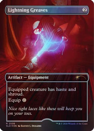 Lightning Greaves (2526)  [Foil]  (SLD-2526) - [Secret Lair Drop Series]