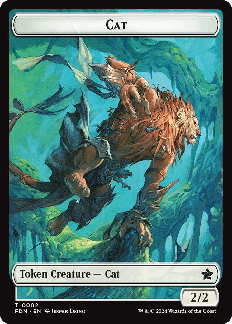 Cat (0001) // Cat (0002) Doubled-Sided Token [Foundations Tokens] - Trinity Hobby