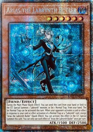 Arias the Labrynth Butler (Starlight Rare) [RA05-EN028] - Rarity Collection 5 1st Edition - Starlight Rare - Trinity Hobby