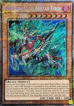 Fire King High Avatar Kirin (Starlight Rare) [RA05-EN032] - Rarity Collection 5 1st Edition - Starlight Rare - Trinity Hobby