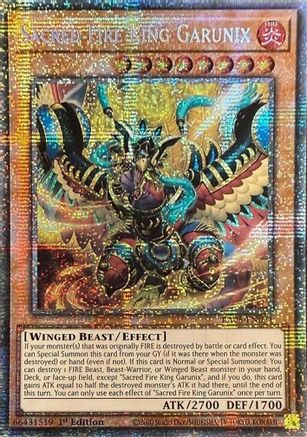 Sacred Fire King Garunix (Starlight Rare) [RA05-EN031] - Rarity Collection 5 1st Edition - Starlight Rare - Trinity Hobby