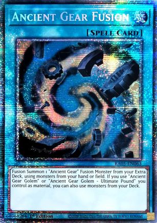 Ancient Gear Fusion (Starlight Rare) [RA05-EN063] - Rarity Collection 5 1st Edition - Starlight Rare - Trinity Hobby