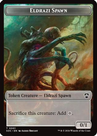 Eldrazi Spawn // Worm Double-Sided Token  [Foil]  (SOC-1 // 26) - [Commander: Secrets of Strixhaven]