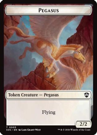Pegasus // Inkling (0022) Double-Sided Token  (SOC-5 // 22) - [Commander: Secrets of Strixhaven] - Trinity Hobby