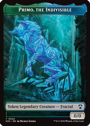 Primo, The Indivisble // Treasure Double-Sided Token  (SOC-24 // 12) - [Commander: Secrets of Strixhaven]