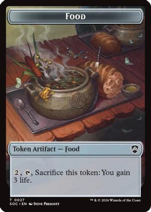 Food //  Frog Lizard Double-Sided Token  (SOC-27 // 16) - [Commander: Secrets of Strixhaven]