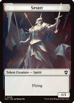 Spirit (0006) // Illusion Double-Sided Token  (SOC-6 // 7) - [Commander: Secrets of Strixhaven]