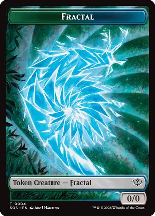 Fractal (0004) // Spirit (0010) Double-Sided Token  (SOS-4 // 10) - [Secrets of Strixhaven] - Trinity Hobby