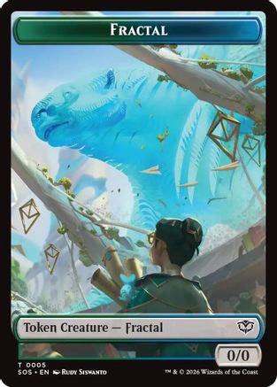 Fractal (0005) // Pest (0009) Double-Sided Token  (SOS-5 // 9) - [Secrets of Strixhaven] - Trinity Hobby