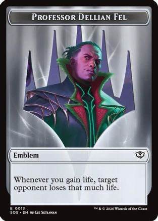 Professor Dellian Fel  // Pest (0008) Double-Sided Token  (SOS-13 // 8) - [Secrets of Strixhaven]
