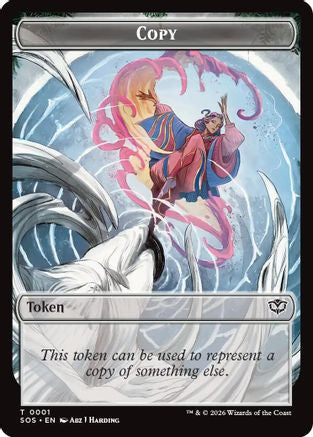 Copy // Spirit (0010) Double-Sided Token  (SOS-1 // 10) - [Secrets of Strixhaven]
