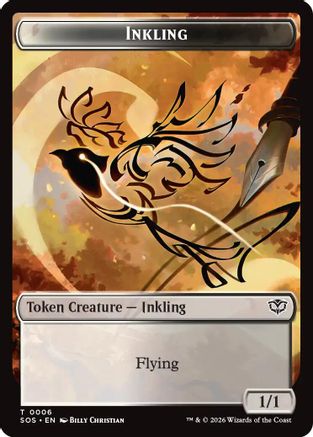 Inkling (0006) // Spirit (0010) Double-Sided Token  (SOS-6 // 10) - [Secrets of Strixhaven]