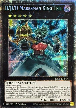 D/D/D Marksman King Tell (Starlight Rare) [RA05-EN047] - Rarity Collection 5 1st Edition - Starlight Rare - Trinity Hobby