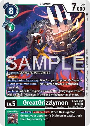GreatGrizzlymon (BT25-054) - [Dual Revolution] Foil