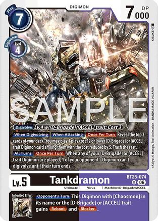 Tankdramon (BT25-074) - [Dual Revolution] Foil