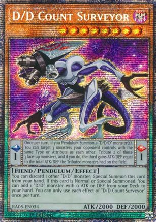 D/D Count Surveyor (Starlight Rare) [RA05-EN034] - Rarity Collection 5 1st Edition - Starlight Rare - Trinity Hobby