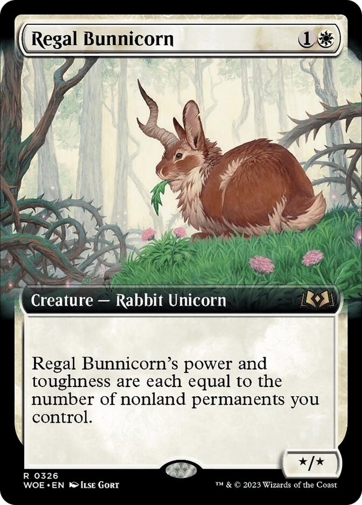Regal Bunnicorn (Extended Art) [Wilds of Eldraine] - Trinity Hobby